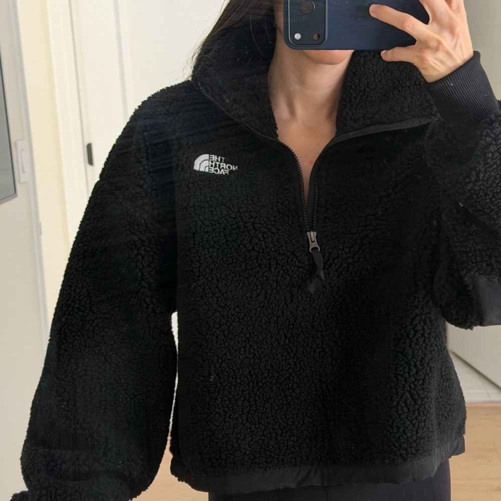 The North Face Black Teddy Crop Pullover (Worn Once) - Picture 2 of 3